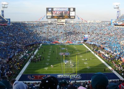Field shot of Super Bowl XXXIX between the New England Patriots and Philadelphia Eagles.