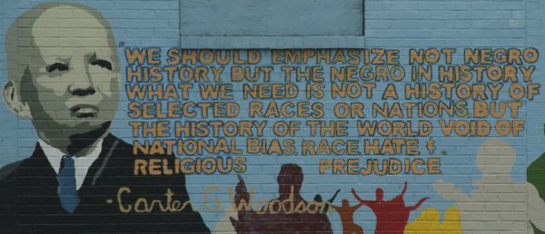 Wall mural of Carter G. Woodson.