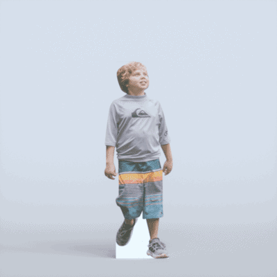 Cardboard cutout of child.
