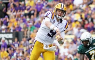 Watch Joe Burrow play for LSU during your football party.