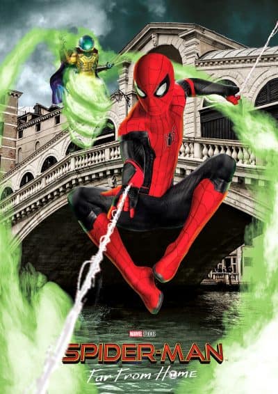 Spiderman poster from Far From Home movie.
