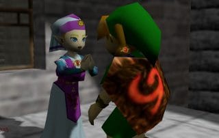Zelda and the princess in the Zelda Hyrule Castle.