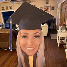 Graduation BigHead cutout.