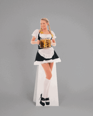 beer girl cutout