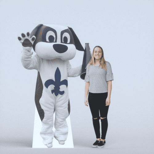 Seven foot life sized cardboard cutout.