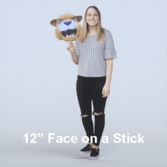 12" Head on a stick.