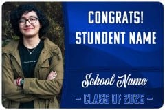 Image of Color Wave Graduation Sign.