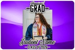 Image of Front and Center Graduation Sign.