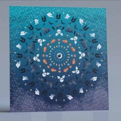 Halloween Party Photo Backdrop is ready for your guests to pose with.