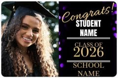 Image of Shimmer Graduation Sign.