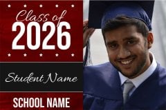 Image of Stars Graduation Sign.