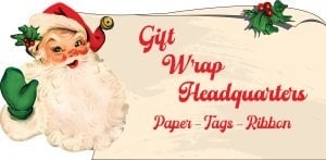 Gift Wrap Sign 18" Cardboard