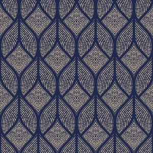 Image for Geometric Blue and Gold Wall Mural