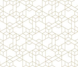 Image for Gold Geometric Wall Mural