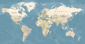 Image for Modern Map Wall Mural