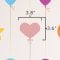 Balloon Pattern wall decal dimensions.