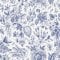 Image for Blue and White Flowers Wall Mural