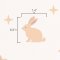 Bunnies Pattern wall decal dimensions.