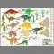 Dinosaurs and Landscape wall decal print layout.