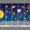 Outer Space wall mural print layout.