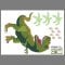 T-rex dinosaur wall decal print layout.