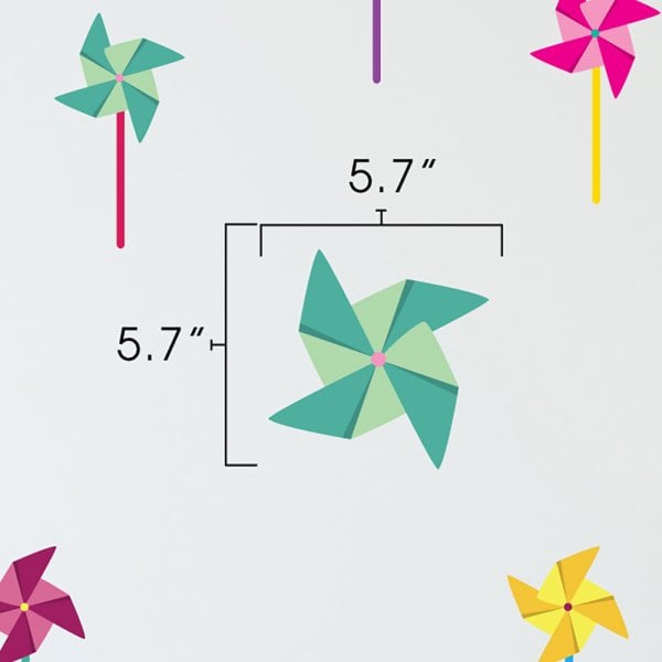 Pinwheel Pattern Wall Decal | Cardboard Cutout Standees